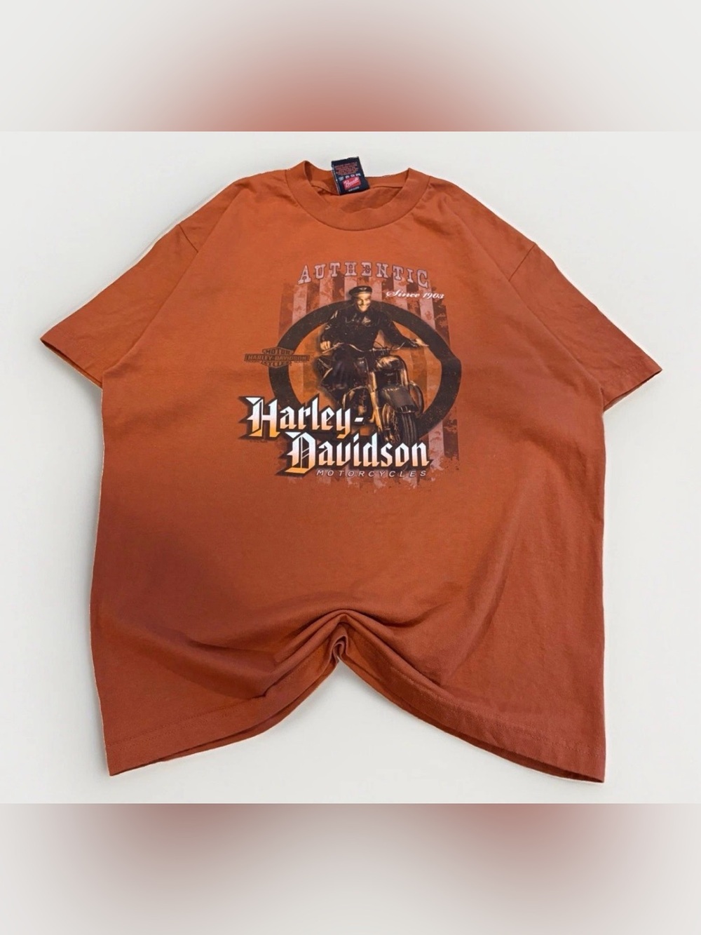 Harley Davidson T-Shirt Orange London Kentucky Wildcat Size Large Rare Tee